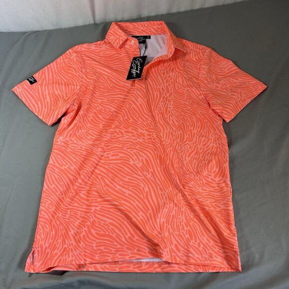 Sunday Swagger Other - Sunday Swagger boys Golf Shirt Orange/White NWT size M